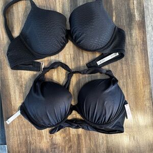 NWT & NWOT - Two Victoria Secret Black Bikini Tops